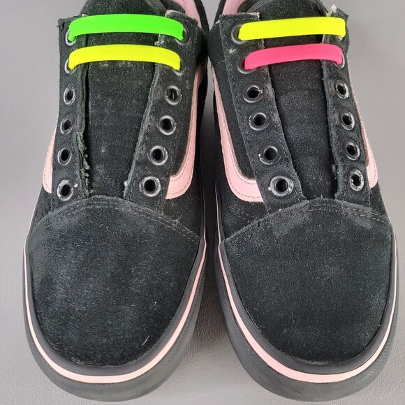 Vans Lazy Oaf Old Skool Platform Black Suede Heart Cutouts Bad For You Size 5 - Picture 8 of 16